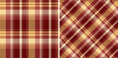Ekosesiz kumaşın kumaş dokusu kontrollü vektör arkaplan deseni. Günlük erkek giyim modası için sıcak renkler giyin..