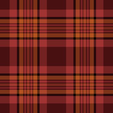 Koyu kırmızı ve turuncu renklerde zarif bir sonbahar ekoseli desen. Düşmüş tasarımlar, tekstil, web sitesi geçmişi ya da ambalaj için mükemmel. İnce doku derinlik ekler.