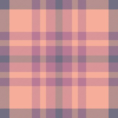 Renkli pastel ekose desenli. Yumuşak şeftali, leylak ve gri renkler, tekstil, kırtasiye ve web geçmişleri için ideal yumuşak ve sofistike bir tasarım yaratır..