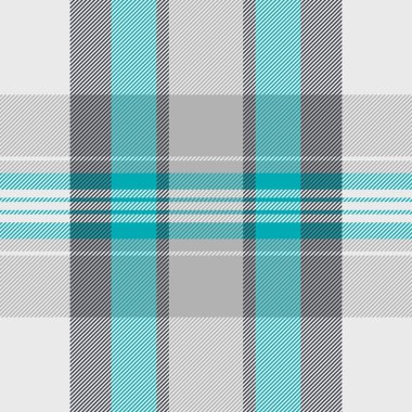 Bulanık desenli tekstil kumaş, New York ekoseli kumaş. Beyaz ve antika çelik renk paletinde eğri vektör dokusu arkaplan tartanı.