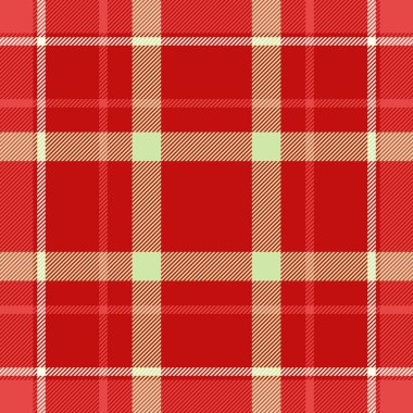 Canlı kırmızı ve krem rengi ekose desenli. Tekstil tasarımları, web sitesi geçmişi ya da mevsimlik projeler için mükemmel. Klasik bir havası olan temiz, modern bir tarz. Çıtır yazdırma için yüksek çözünürlüklü resim.