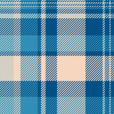 Pijama tartan kumaş ekose, vektör kumaş kontrolü. Cyan ve açık renk paletinde kadınsı arkaplan dokusu pürüzsüzdür.