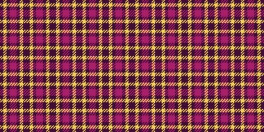 Dağınık, pürüzsüz desen vektörü, ayak dokusu kontrolü tekstili. Koyu ve sarı renk paletinde resim ekose arka plan kumaşı.