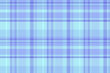 Tartan dokusunu kontrol et, düzenlenebilir vektör dokusu kumaşı. Üst arkaplan dikişsiz desen ekoseli mavi ve cyan renk paleti.