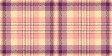 Kumaşı pürüzsüz, tartan vektör geçmişini tazele. Sanayi desenli ekose kumaş pembe ve mokasen renk paleti.