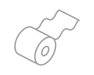 Basit, modern çizgi resim çizimi bir rulo kağıdın bir bölümü açılıyor..