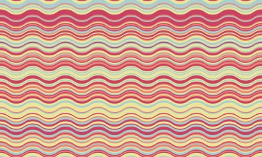 Dalgalı, parlak renklerde dalgalı çizgileri olan soyut bir arka plan, dalgalı, sıvı bir etki yaratıyor. Düz kıvrımlar ve dokulu çizgiler tasarıma zarafet, yaratıcılık ve canlılık ekler. Bu vektör dokunuşu, duvar kağıdı, tekstil veya grafik kullanımı için idealdir