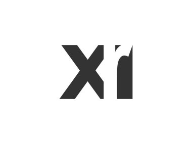 XR yaratıcı geometrik başlangıç tabanlı modern ve minimal logo. X harfi modayı takip eden yazı tipleri.