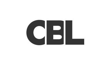 CBL logo tasarım şablonu güçlü ve modern kalın metin ile. Basit ve minimal tipografi içeren ilk tabanlı vektör logosu. Moda şirket kimliği.