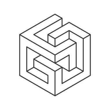 Havalı geometrik küp çizimi, minimalist çizgi tasarımı. Modern markalaşma, web sitesi geçmişi ya da soyut sanat projeleri için mükemmel. Temiz, basit ve büyüleyici..