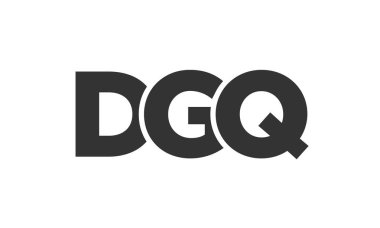 DGQ logo tasarım şablonu güçlü ve modern kalın metin ile. Basit ve minimal tipografi içeren ilk tabanlı vektör logosu. Moda şirket kimliği.