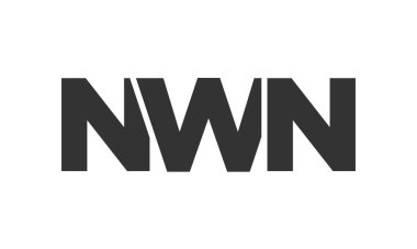 NWN logo tasarım şablonu güçlü ve modern kalın metinlerle. Basit ve minimal tipografi içeren ilk tabanlı vektör logosu. Moda şirket kimliği.