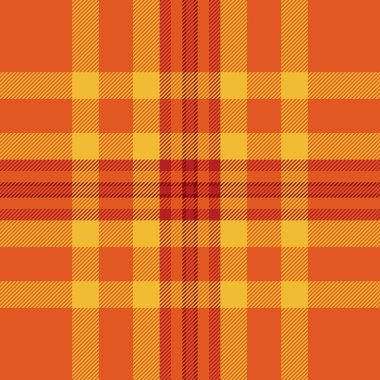 Sıcak turuncu ve altın rengi ile canlı sonbahar ekose desenli. Hatalı tasarım, tekstil baskısı, web sitesi arka planı veya el işi projeleri için mükemmel.