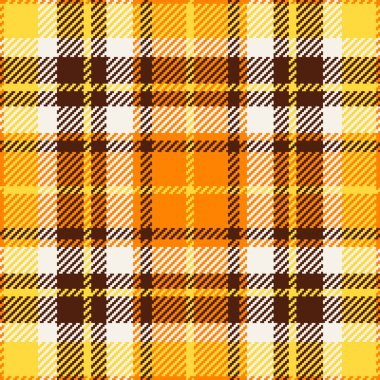 El işi vektörü, ekoseli kumaş, Meksika kumaş kontrolü. Turuncu ve parlak renk paletiyle karşılama desenli tartan tekstili.