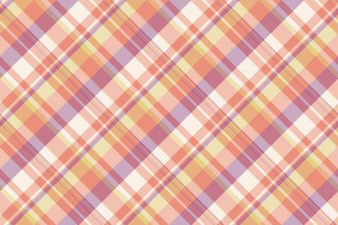 Şeftali, lavanta ve krema renginde zarif pastel ekose desenli. Tekstil tasarımı, moda, web sitesi geçmişi ve hatıra defteri için mükemmel. Çok yönlü kullanım için kusursuz tekrarla.