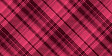 Düz tartan kumaş arkaplan, en iyi örnek kumaş. Kırmızı ve koyu renk paletinde kusursuz ekose vektör dokusu.