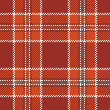Yumuşak kumaşlı, ekoseli, kadın dokusu vektör desenli. İçerik tekstil denetimi arka plan tartanı kırmızı ve beyaz renk paletinde.
