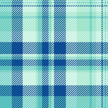 Arkaplan taraması, kumaş kumaş ekoseli maket. Açık ve mavi renk paletinde klasik desensiz vektör tartan.