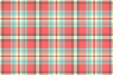 Canlı mercan, pastel mavisi ve krem rengi ekose desenli. Tekstil tasarımı, moda, web sitesi geçmişi ya da koleksiyon kitabı projeleri için mükemmel. Kusursuz tekrarlama dokusu çok yönlü tasarım uygulamaları sunar.