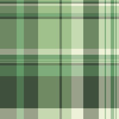 Uzayı kontrol et, kumaşı incele, ekose kumaşı çiz. Pastel ve yeşil renk paletinde katman vektörsüz doku deseni.