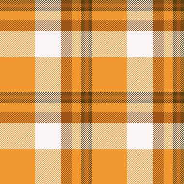 Rüya gibi tartan desenli ekose, tekrarlanabilir desenli tekstil kontrol vektörü. Korece arkaplan deseni turuncu ve lavantalı renksiz kumaş paleti.