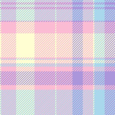 Sıcak vektör kontrolü tartan, sonbahar dikişsiz doku geçmişi. Klan ekose kumaş desenli tekstil açık ve açık mavi renk paleti.