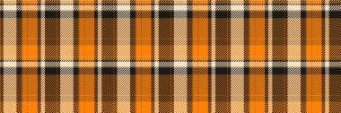 Vibrant orange, black, and cream plaid pattern. Perfect for autumnal designs, fall fashion, textile projects, or Halloweenthemed backgrounds. clipart