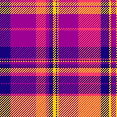 Canlı neon ekose desenli mor, pembe ve sarı. Moda, tekstil tasarımı ya da web sitesi geçmişi için mükemmel. Modern bir estetiğe sahip cesur, göz alıcı bir tasarım..