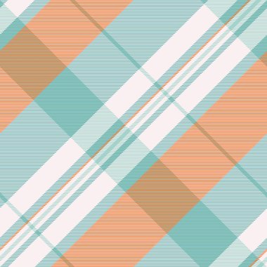 Yumuşak şeftali, deniz mavisi ve beyaz renkli köşegen desenler. Tekstil tasarımı, arkaplan veya web sitesi afişleri için mükemmel.