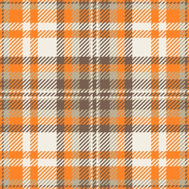 Turuncu, bej ve kahverengi renkli canlı sonbahar ekose desenli. Tekstil tasarımı, sahte temalı projeler ya da web sitesi geçmişi için mükemmel. Sonsuz uygulamalar için kusursuz yineleme.