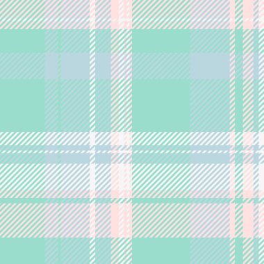 Pastel plaid pattern in soft mint green, light blue, and pink.  Perfect for textile design, fashion, scrapbooking, or website backgrounds. clipart