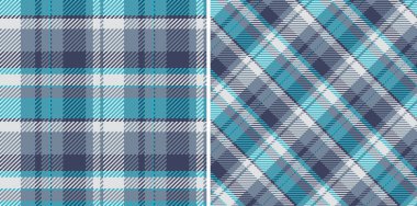 Şık deniz mavisi ve gri ekoseli desenler, tekstil tasarımı, giyim ve web sitesi geçmişi için mükemmel. İki farklı varyasyon çok yönlülük ve modern cazibe sunar.