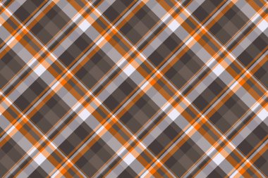 Ekoseli kumaş kontrolünü göster, kumaş vektör dokusunu seç. Turuncu ve pastel renklerde 1950 'lerin desensiz tekstil arkaplanı.