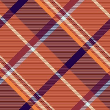 Kore ekoseli taret, davetiye deseni vektör tartan. Jpg kumaş, turuncu ve kırmızı renk paletinde kusursuz desen.