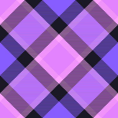 Vibrant purple and black plaid pattern.  Perfect for fashion, textile design, or website backgrounds.  Modern and stylish, this seamless design offers versatility for various projects.  Download now clipart