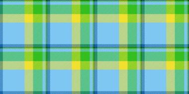 Kontrol edildi vektör dokusu, depolama şablonu pürüzsüz. Tekstil arka plan kumaş ekoseli cyan ve yeşil renk paleti boyama.
