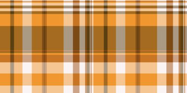 Özel tekstil dikişsiz vektör, arka plan tartan deseni. Makine dokusu ekose kumaş turuncu ve pastel renk paleti ile kontrol.