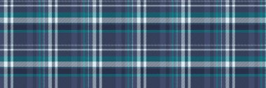 Kağıt dokusu pürüzsüz arka plan, kabarık ekose kumaş kontrolü. Mavi ve koyu renk paletinde avcı kumaşı tartan vektör deseni.