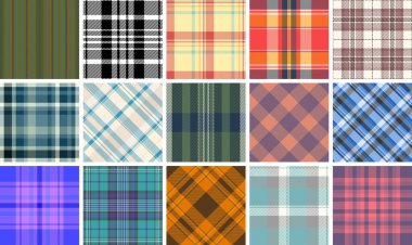 Klasik şah ve şerit tasarımlarda ekose kumaş desenleri kumaş, gömlek ve şık duvar kağıtları için birebirdir. Herhangi bir projeye ya da giysi izine İngiliz ya da Keltçe esinlenilmiş bir dokunuş eklemek için mükemmel.