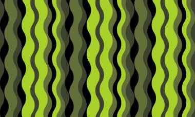 Kireç yeşili ve siyah arka planda koyu zeytin yeşili soyut dalga çizgileri. İnternet sitesi afişleri, tekstil, ambalaj ya da canlı grafik tasarım projeleri için mükemmel. Modern, şık ve çok yönlü..