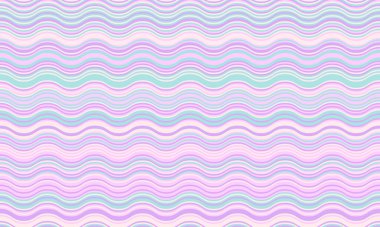 Dreamy pastel wave pattern. Seamless, repeating design with soft, flowing lines in calming shades of pink, purple, and mint. Perfect for backgrounds, textiles, or website designs. clipart