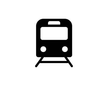 Raylardaki bir trenin basit ama çarpıcı simgesi. Uygulamalar, web siteleri veya modern bir ulaşım sembolüne ihtiyaç duyan bilgi grafikleri için mükemmel.