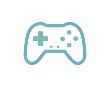 Bir oyun kontrolörünün basit, minimalist vektör çizimi. Web siteleri, uygulamalar veya oyun, esportlar veya teknolojiyle ilgili sunumlar için mükemmel.
