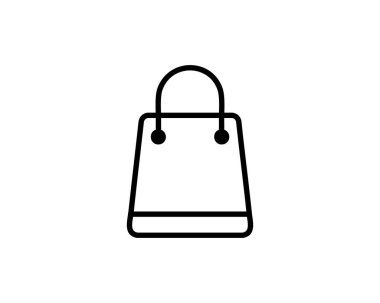 Bir alışveriş çantasının basit ama şık çizimi. İnternet siteleri, uygulamalar ya da çevrimiçi alışveriş, perakende veya dış ticaret ile ilgili temiz ve modern bir estetiğe ihtiyaç duyan sunumlar için mükemmel..