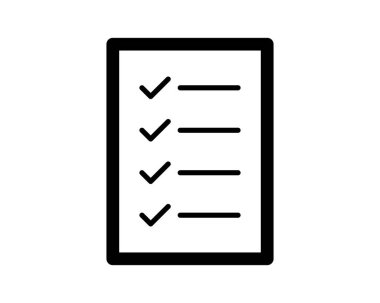 Temiz, cesur kontrol listesi simgesi; uygulamalar, web siteleri ve sunumlar için mükemmel görev tamamlama, yapılacaklar listesi veya proje yönetimi için basit ve modern bir tasarıma ihtiyaç duyar.