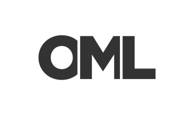 OML logo tasarım şablonu güçlü ve modern kalın metinlerle. Basit ve minimal tipografi içeren ilk tabanlı vektör logosu. Moda şirket kimliği.
