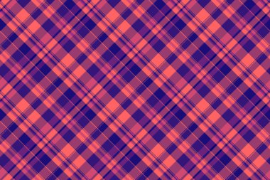 Plank tartan tekstil vektörü, nötr desenli ekose dikişsiz. Kumaş dokusunu pembe ve kırmızı renk paletinde kontrol et.
