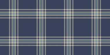 İğrenç desenli tartan vektör, geometri desenli ekose kumaş. Açık ve mavi renk paletinde tekstil arkaplanını düzenli olarak kontrol et.