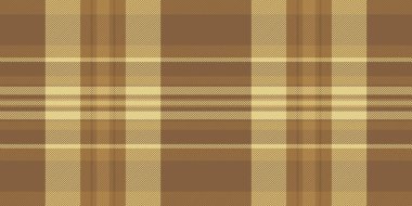 Bant ekose tartan, kumaş vektör dokusu ticareti. Saf desenli tekstil arka planı turuncu ve sarı renk paletinde pürüzsüz..