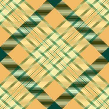 Festival dokusu tekstil pürüzsüz, çok kültürlü ekose kumaş arka plan. Hediye kağıdı vektör şablonu tartan kehribar ve sarı renk paletinde kontrol.